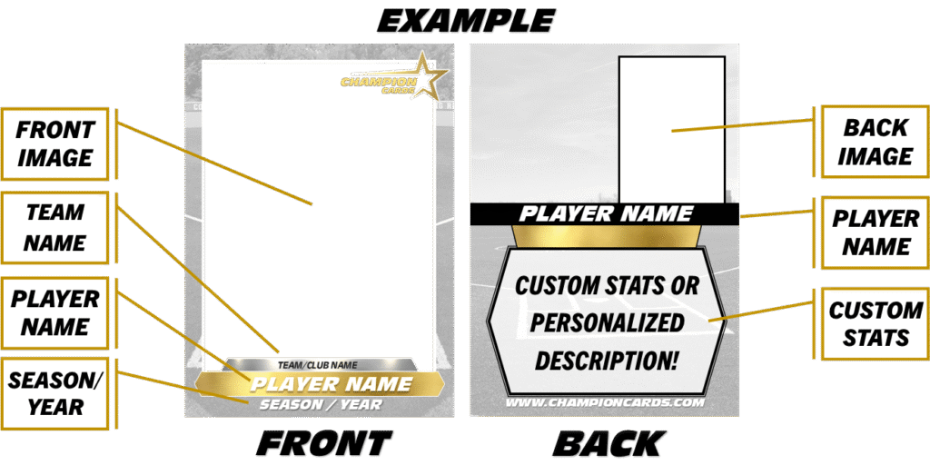 upload custom trading card design